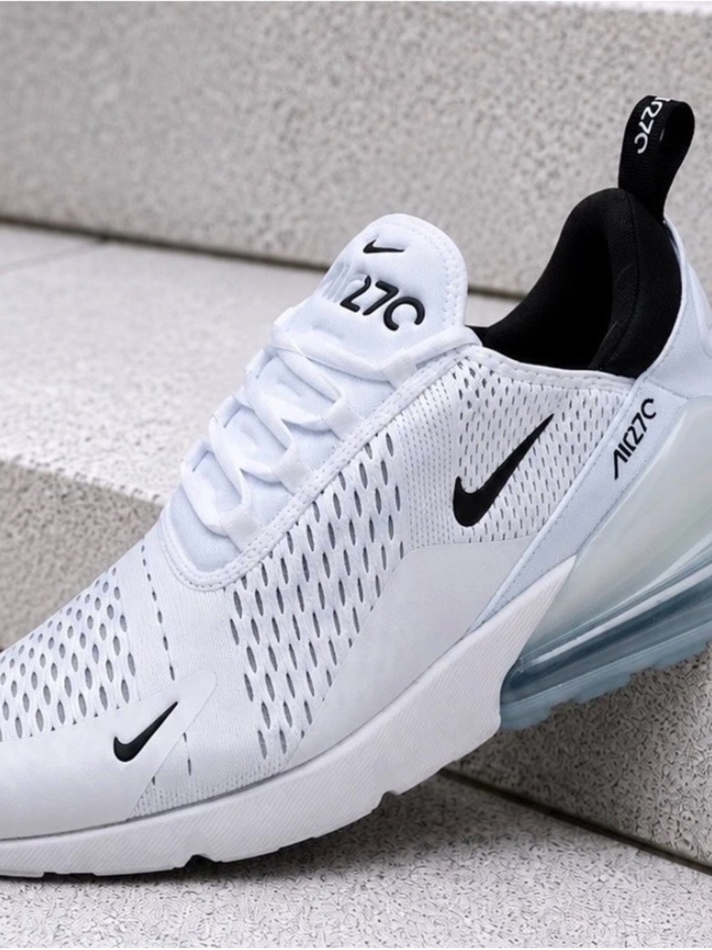 Nike Air Max 270 White Black AH8050-100 Men's Size New